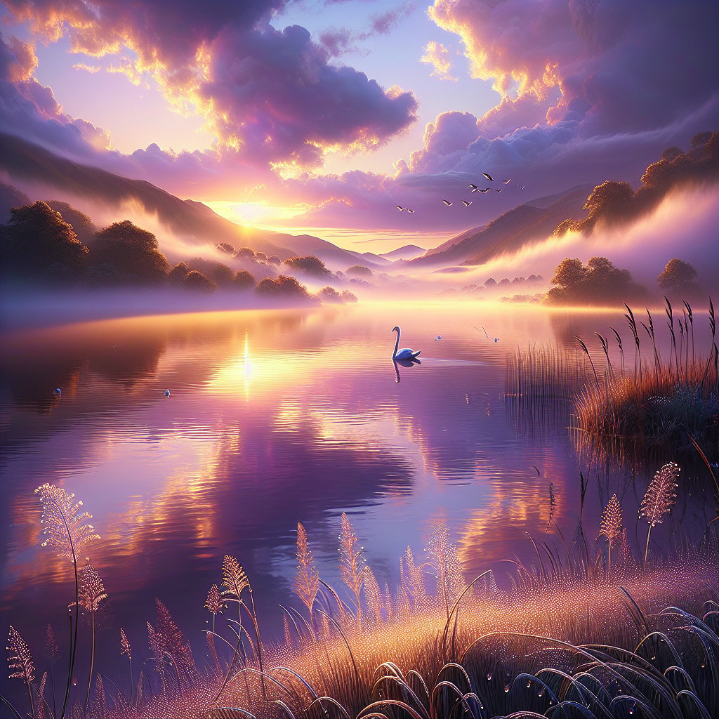 Dawn's Embrace over Serene Waters