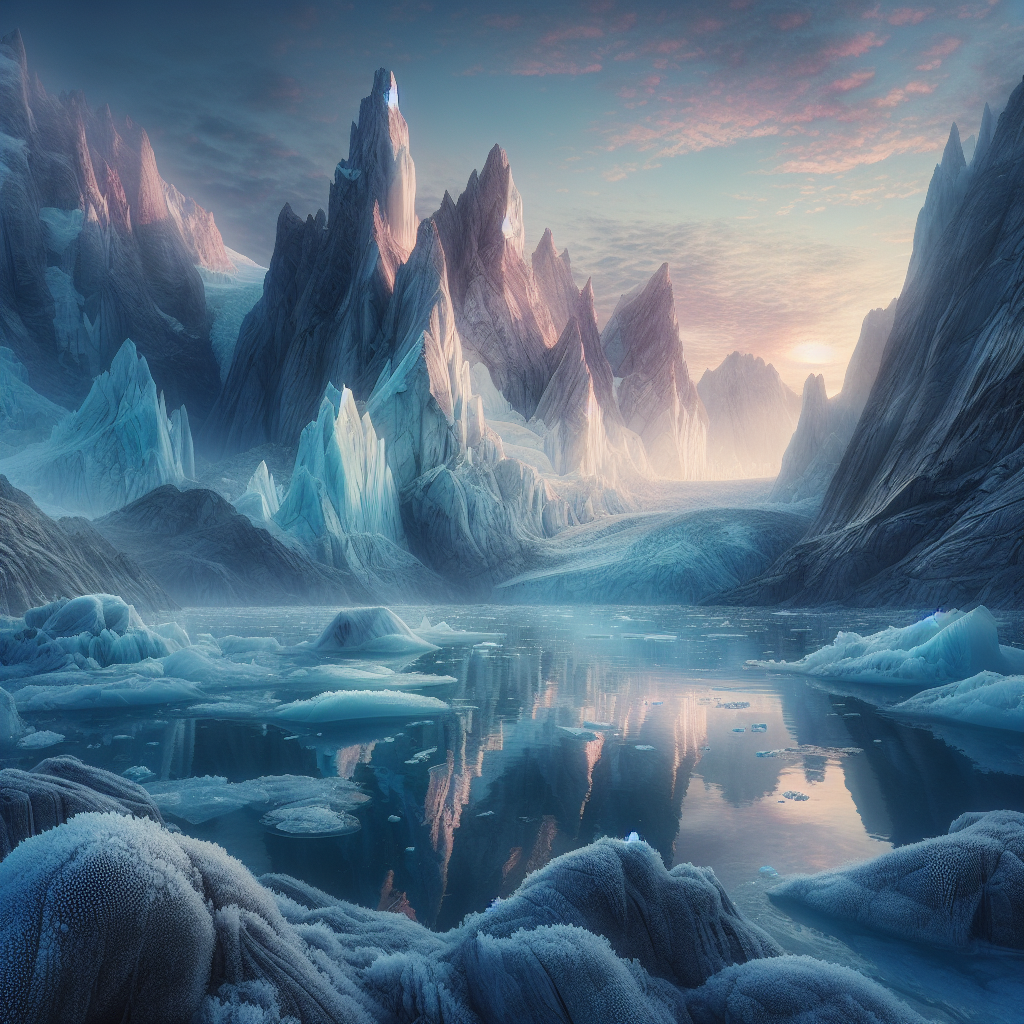 Glacial Serenity at Dusk