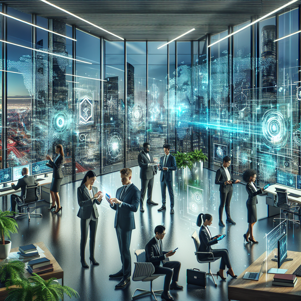 Futuristic Corporate Hub: Embracing Innovation