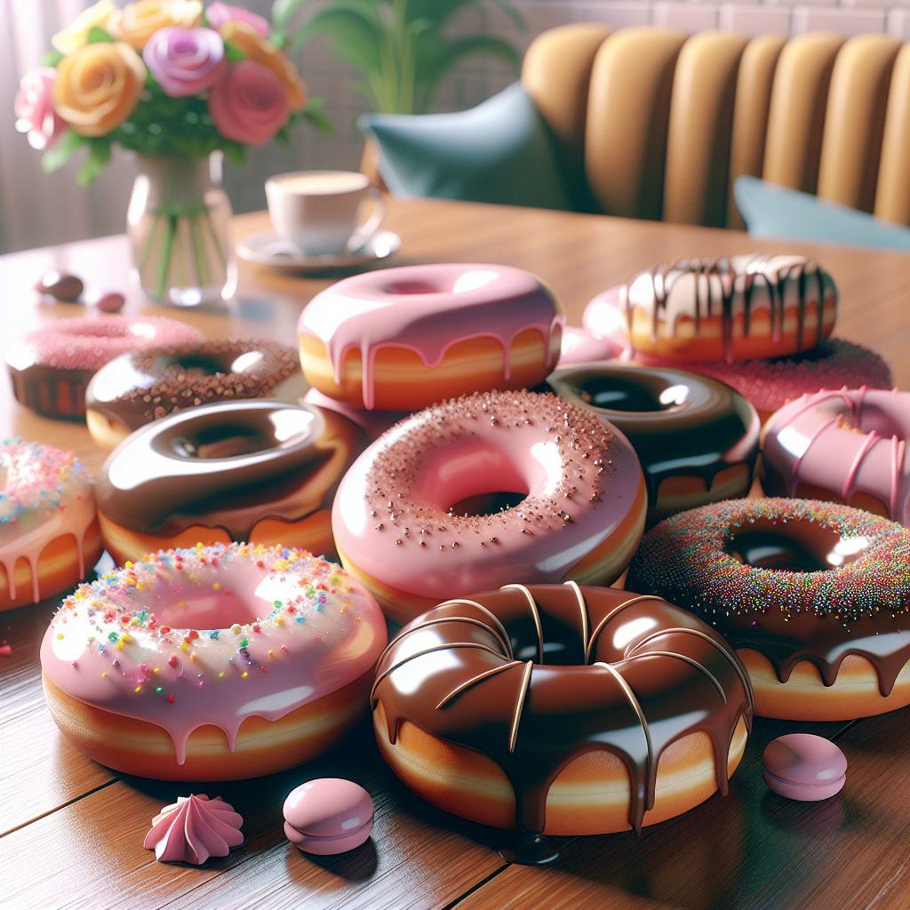 Dewy Elegance: The Donut Delight