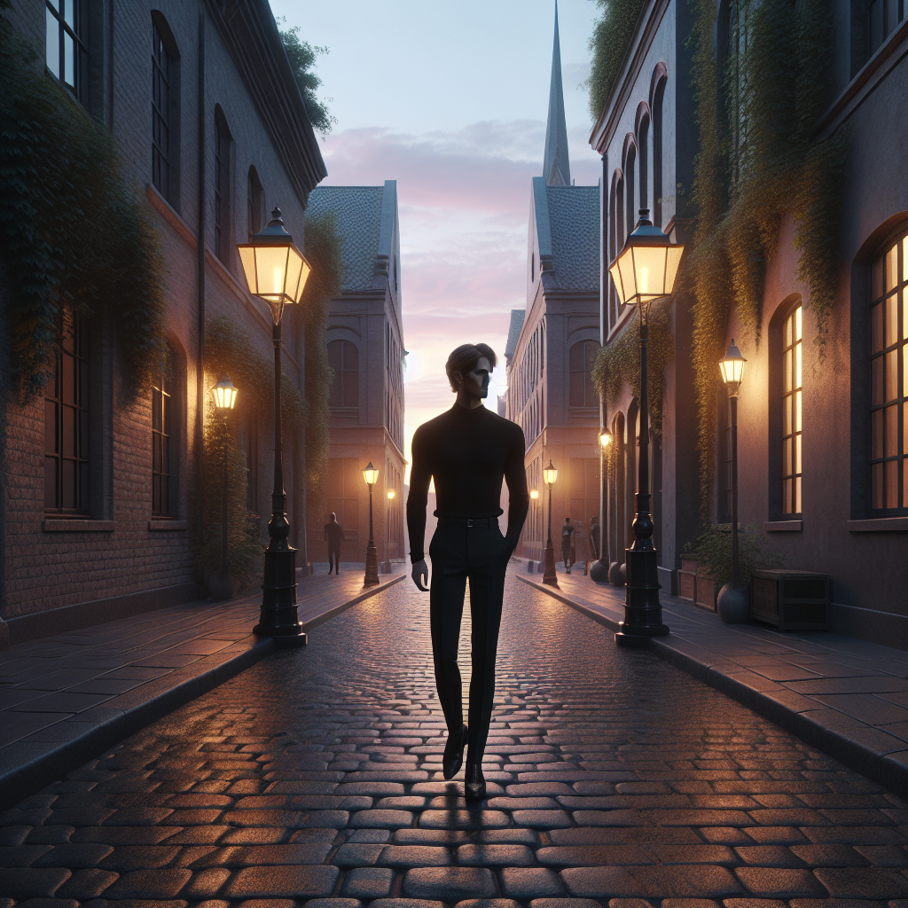 Monochrome Elegance in Urban Serenity