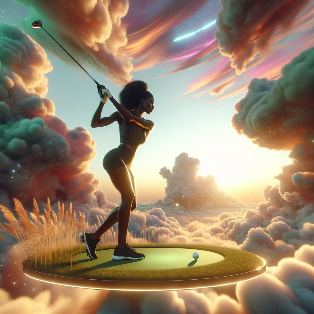 Ethereal Golf Swing in a Dreamscape