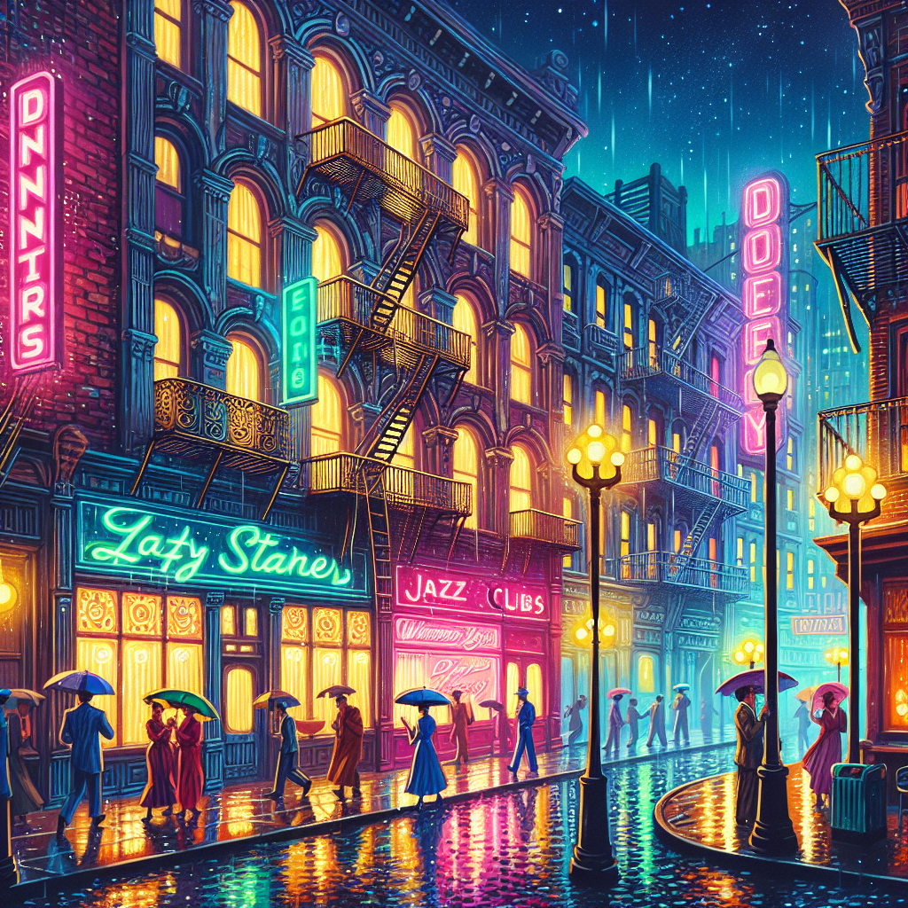 Retro Urban Nightscape