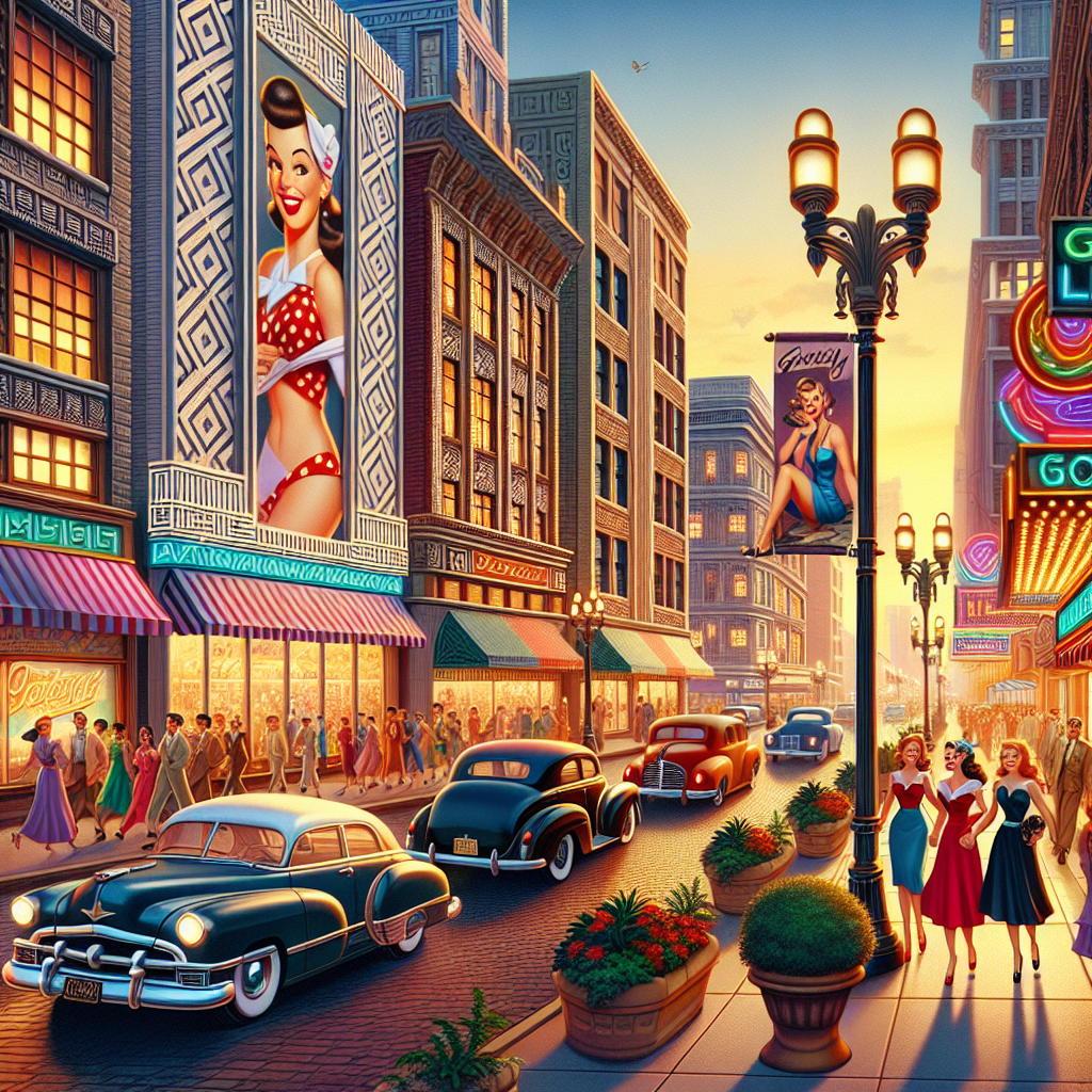 Retro Dreamscape: The Art Deco Boulevard