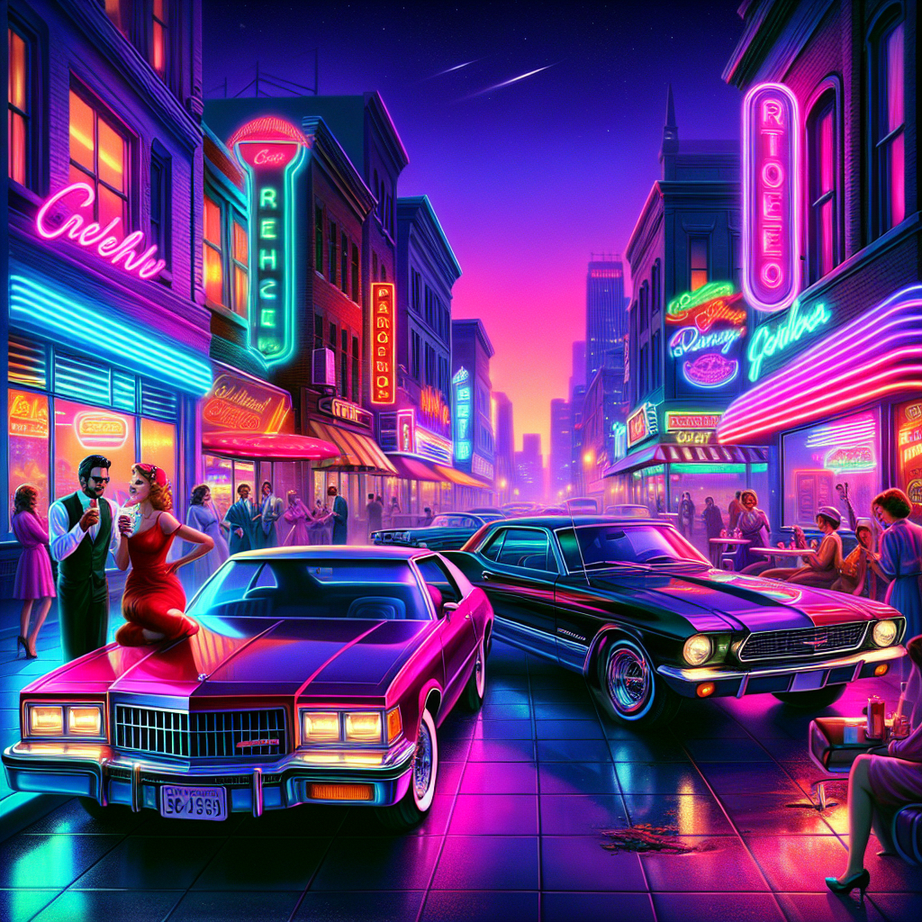 Neon Nostalgia: A Retro Urban Dreamscape